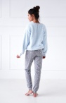  Niebieska ciepła piżama damska z bawełny S, M, L, XL - sklep DesireButik.pl 