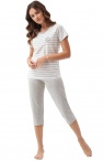  Piżama damska szara 4XL - koszulka i spodnie 